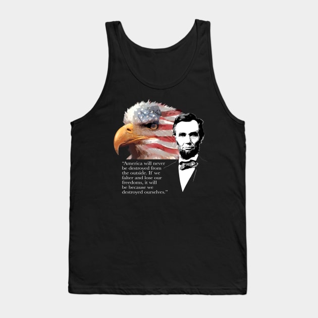 Abraham Lincoln Quote 1 Tank Top by EJTees